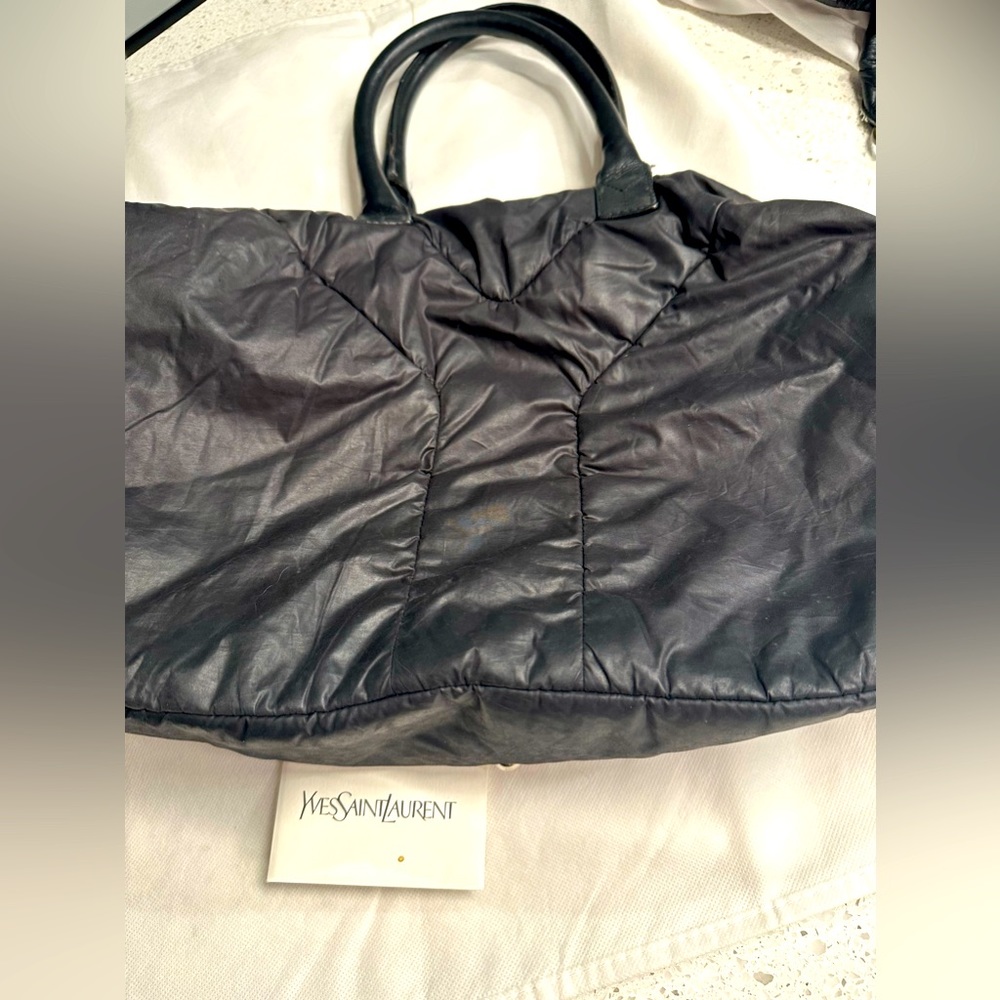 Vintage YSL nylon and leather bag